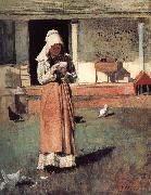 Winslow Homer Sick chicken oil painting reproduction